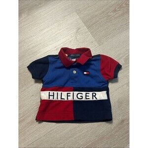Tommy Hilfiger Baby Boys' Colorblock Logo Polo Shirt Sz 3/6 Months